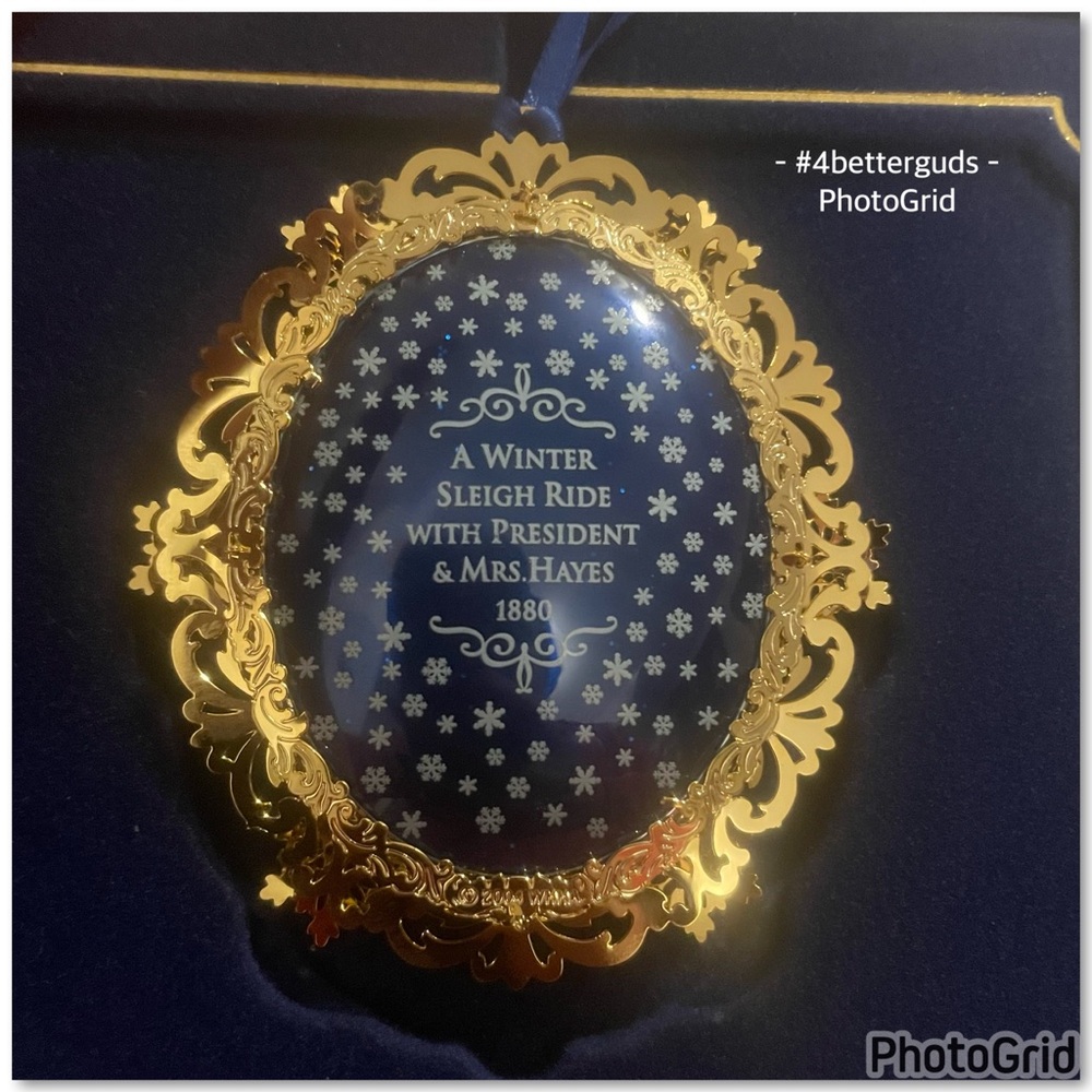 New 2004 White House Rutherford B Hayes Sleigh Historical Ornament Collection - Picture 4 of 12